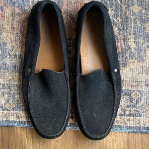 Sergio Rossi Black Suede Loafers
